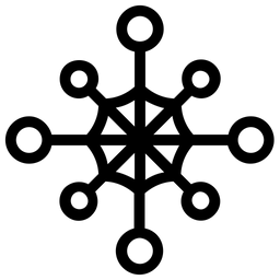 Abstrakte geometrische Schneeflocke  Symbol