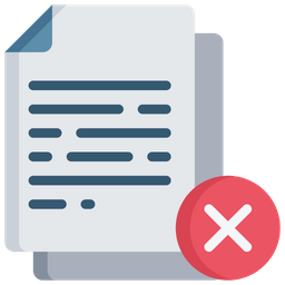 Delete Document  Icon