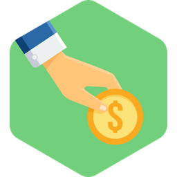 Coin In Hand  Icon