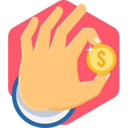 Coin In Hand  Icon