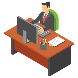 Employee Desk  Icon