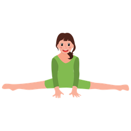 Inclinacion Hacia Adelante Postura De Yoga Figura Flexible Icono