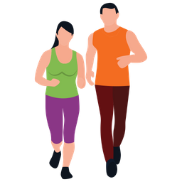 Couple Jogging  Icon