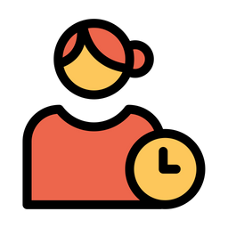 User Timing Profile Timing Female Profile Icon