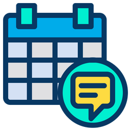 Calendario de chat  Icono