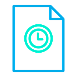 Clock Document  Icon