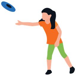 Frisbee Playing  Icon