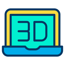 3D Laptop  Icon