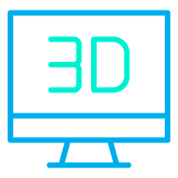 Monitor 3D  Ícone