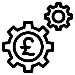 Pfund Zahnrad  Symbol