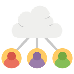 Cloud Data User  Icon