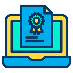 Laptop Certificate  Icon