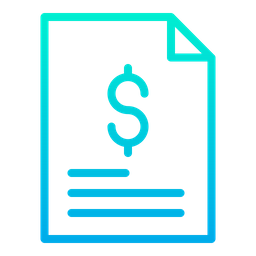 Dollar Document  Icon