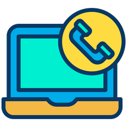 Laptop Call  Icon