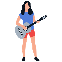 Female Guitarist  Icon