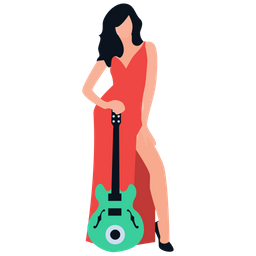 Guitarrista femenina  Icono