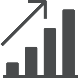 Gráfico ascendente  Ícone