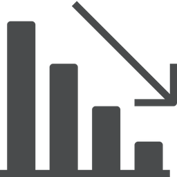 Gráfico descendente  Ícone