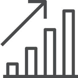 Gráfico ascendente  Ícone