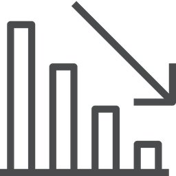 Gráfico descendente  Ícone