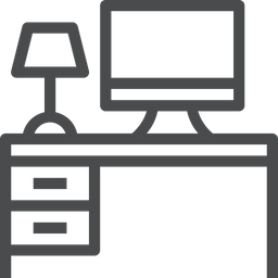 Computer Desk Workspace  Icon