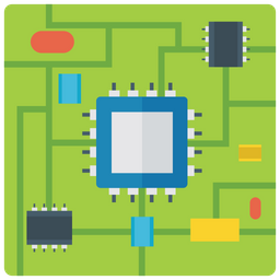 Microprocessor Chip  Icon