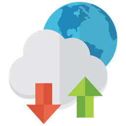 Transferencia de datos en la nube  Icono