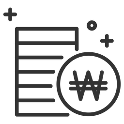 Koreanische Währung  Symbol