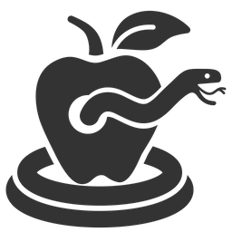 Snake in apple  Icon