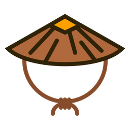 Sombrero de bambú  Icono