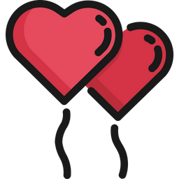 Heart balloons  Icon