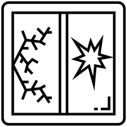 Zerbrochenes Fenster  Symbol