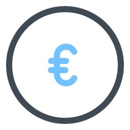 Pièce en euros  Icône