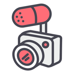 Camera with microphone  Icon