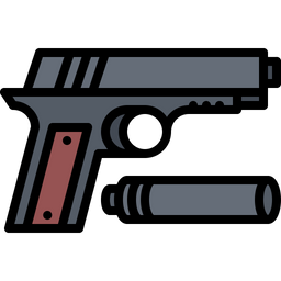 Gun Silencer Crime Icon