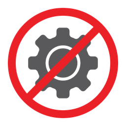 No Cogwheel  Icon