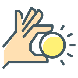 Coin in hand  Icon