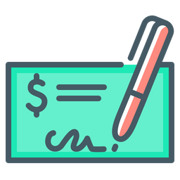 Bank cheque  Icon