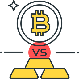 Ouro vs bitcoin  Ícone