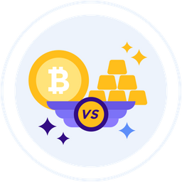 Bitcoin vs gold  Icon