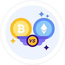 Bitcoin versus ethereum  Ícone