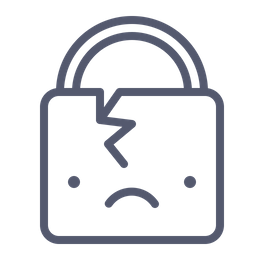 Broken lock  Icon