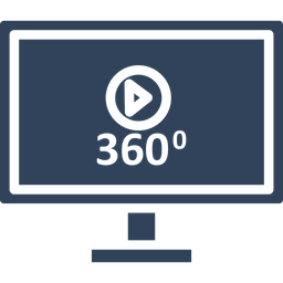 Vídeo em 360 graus  Ícone