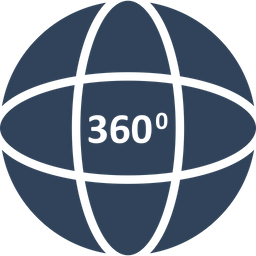 Caméra à 360 degrés  Icône