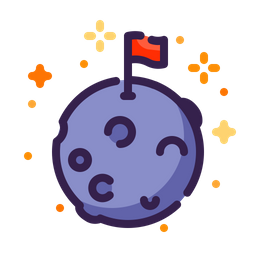 Climb on moon  Icon