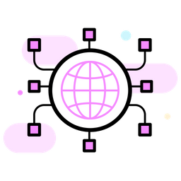 Reseau Mondial Connexions Mondiales Internet Icône