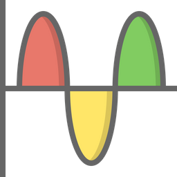 Gráfico de curva  Ícone