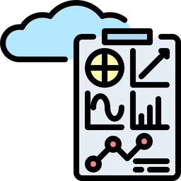 Cloud analytics  Icon