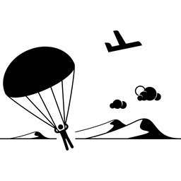 Fallschirmspringen  Symbol