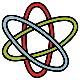 Orbita Simbolo Cientifico Modelo Atomico Icono
